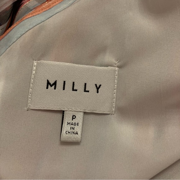 MILLY Stripe Colorful Multicolor V Neck Sleeveless Midi Dress - Picture 9 of 11